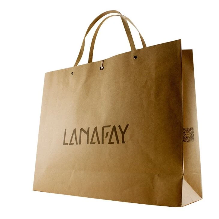Kraft Paper Shopping Bags Natural Brown Color